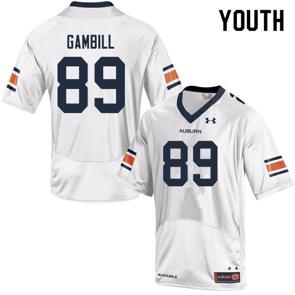 Youth #89 Phelps Gambill Auburn Tigers College Football Jerseys Sale-White - Click Image to Close